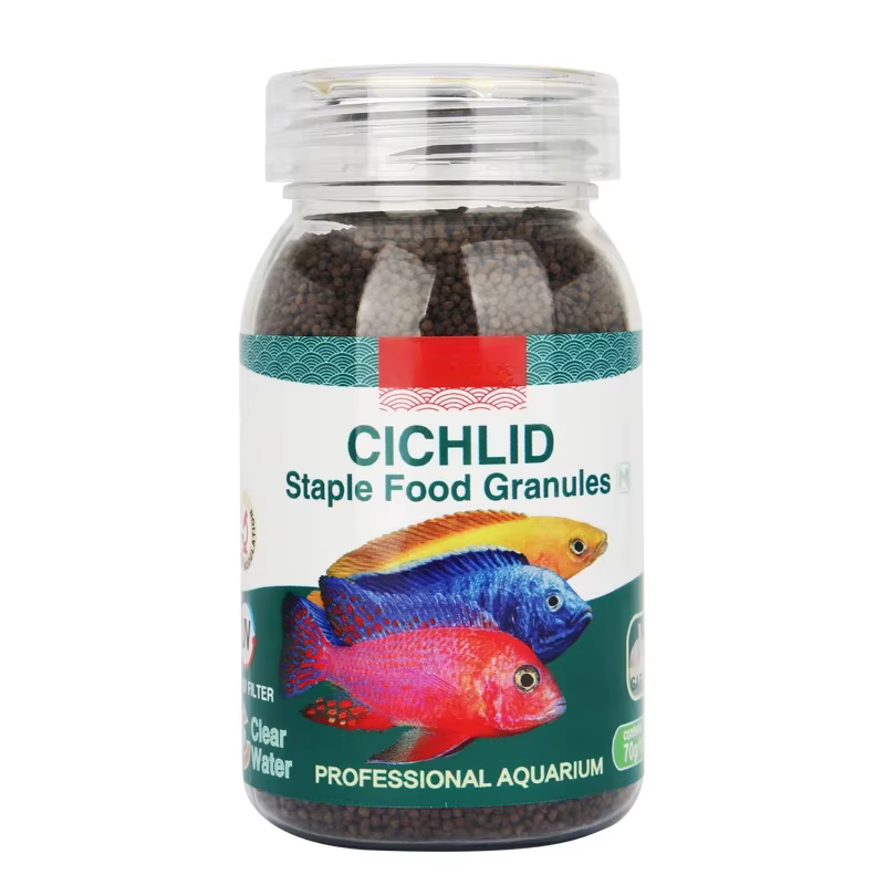 Granules de distribution scientifique Storial, Cichlid, Nourriture pour poisson, Contient de l'allicine, 100ml, 70g
