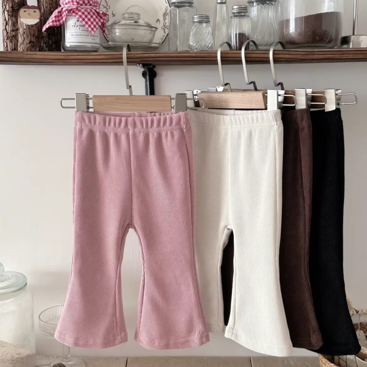 Spring Autumn Baby Girls Pant Korean Version Children Loose Bell Bottom Pants 1-3Year Kid Fashion Trousers