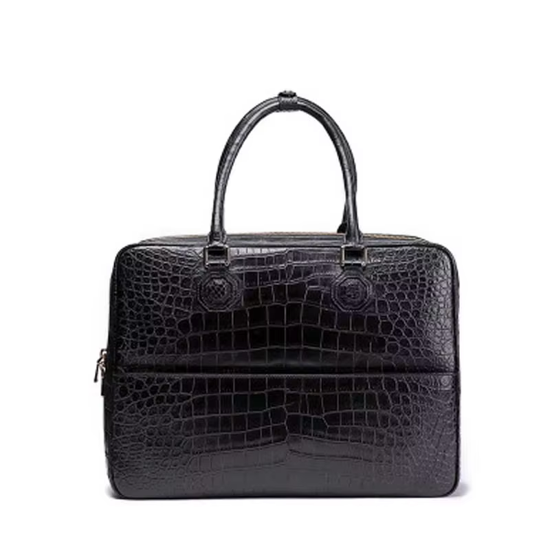 ourui new arrival men handbag men briefcase black business package men crocodile bag