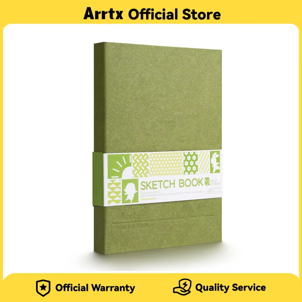 Arrtx Premium Hardcover Sketch Book 60 Sheets/120 Pages 180 GSM Thick Acid-Free Drawing Paper
