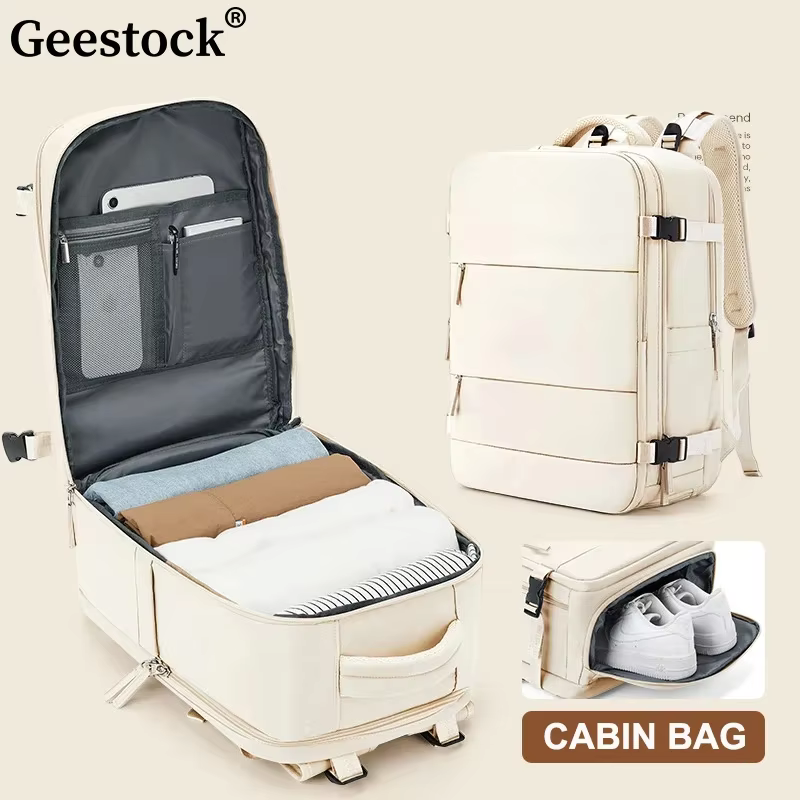 Geestock mochilas Travel Backpack 40x20x25 Cabin Bag Laptop Backpack Carry On Luggage Airplane Backpack Waterproof Schoolbag