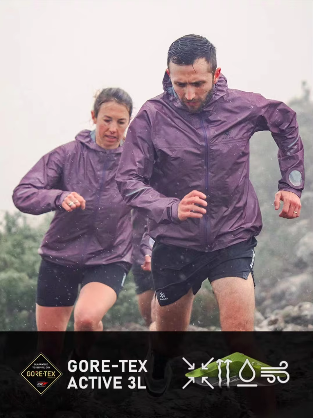 KAILAS New Arrivals Aero GTX Men's Trail Running HardShell Jacket Waterproof Hooded Coats For Outdoor Running Jackets KG2621101