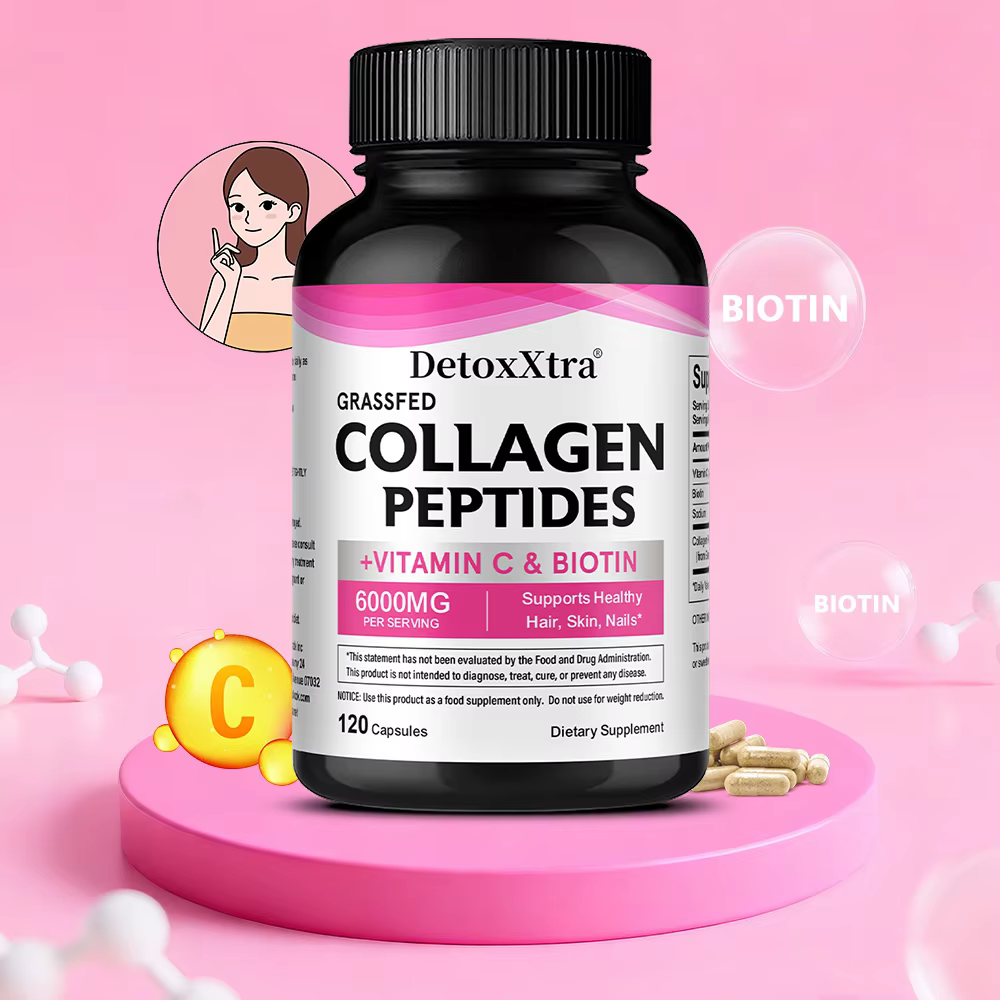 Collagen Supplement with Vitamin C & Biotin – Supports Hair, Skin, Nails, Joints, Bone & Anti-Aging, Skin Whitening Antioxidants