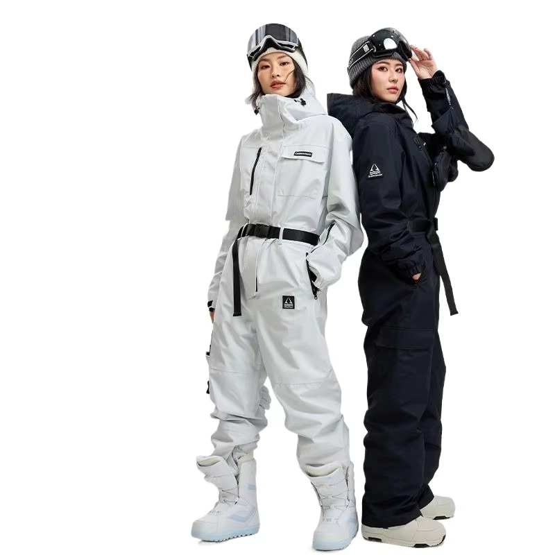 Genuine One-piece Ski Suit, Couple's Thickened Single and Double Board Outdoor Ski Jumpsuit