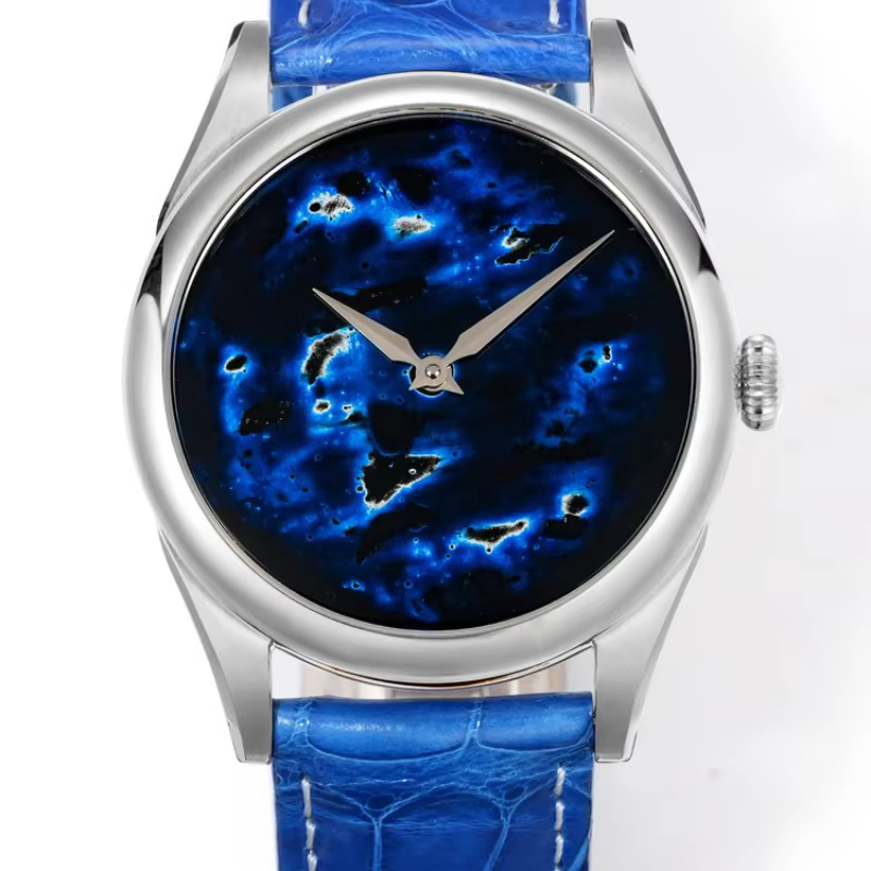 HUASUO Wordless Tianshu Intangible Cultural Heritage Large Lacquer Mechanical Watch Advanced Modern Men's Casual Dress Watch