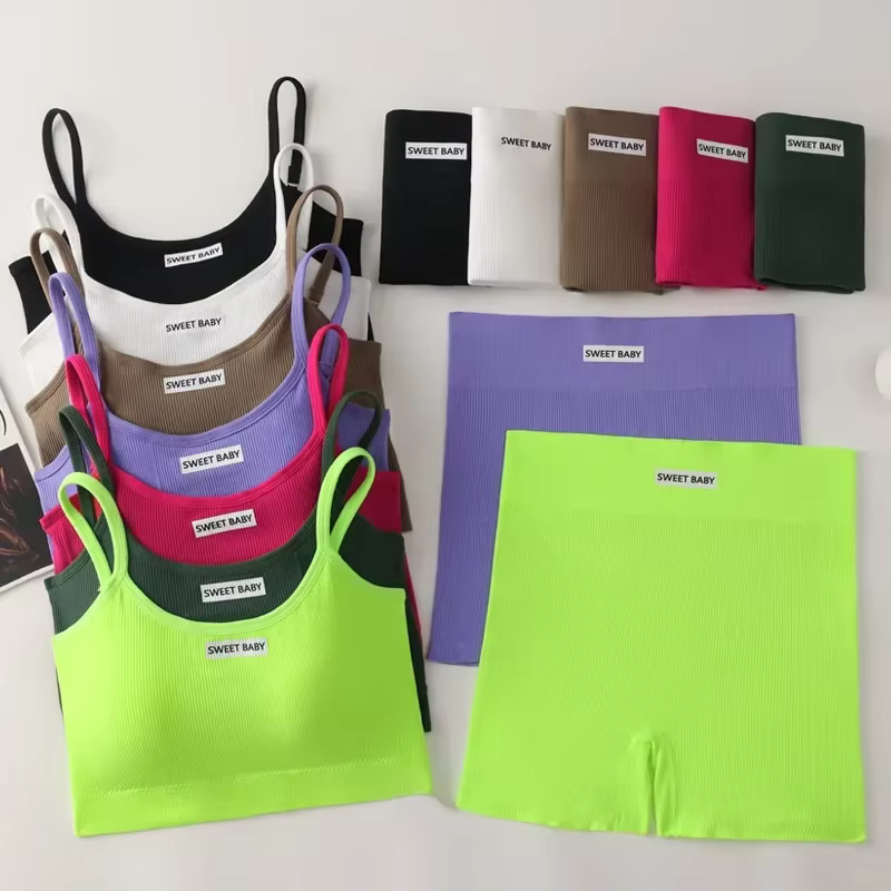 Women Seamless Yoga Sets Summer Fitness Workout Suits Sport Bra High Waist Leggings Sexy Outfits 2024 Female Casual Sportswear