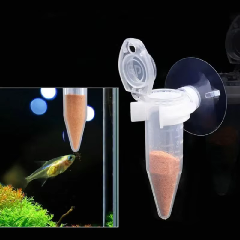 Mangeoire automatique pour poissons, mangeoire pour crevettes de saumure, mangeoire pour ver rouge, entonnoir, tasse, outil d'alimentation pour poisson avec ventouse, nouveau