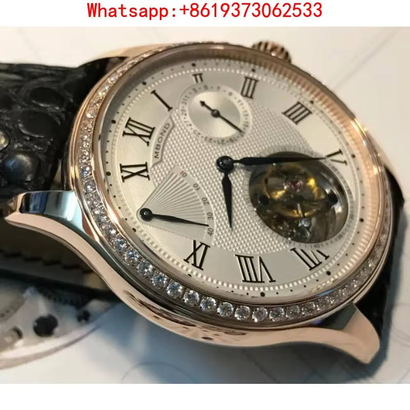 Eccentric Tourbillon 818.901 Watch ST8001 Tourbillon Movement Watch. American Alligator Leather Strap Men's Mechanical Watch