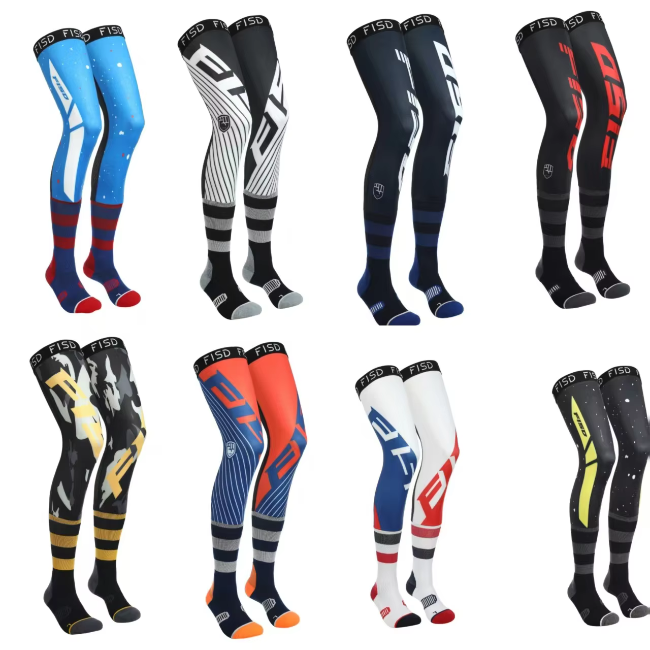 2025 FISD off-road motorcycle riding long socks eight color bicycle riding long socks fast drying breathable