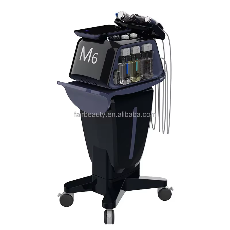 M6 Aqua Peeling Facial Skin Care 6 in 1 Hydrodermabrasion Blue Head Removal Oxygen Bubble Spa Machine