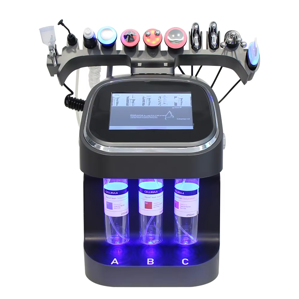 10 In 1 Hydrogen Oxygen Small Bubble Machine Facial Deep Cleansing Acne Pore Blackhead Removal Skin Tighten Hydro Dermabrasion