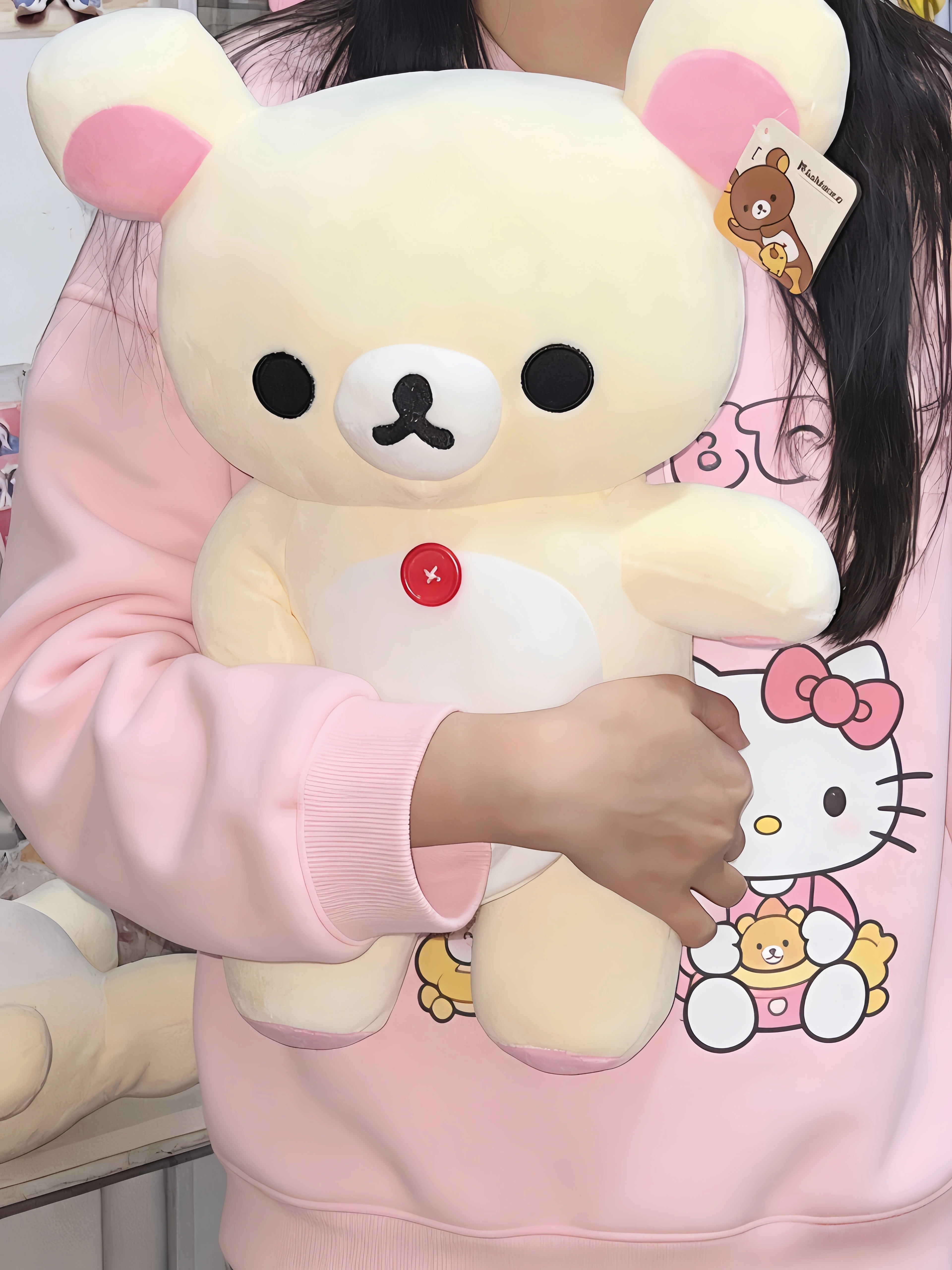 Weißer Rilakkuma-Plüsch, süßes Tier, Korilakkuma-Bär, süße Rilakkuma-Stoffpuppe, Kuma-Plüschtiere, Kawaii-Raumdekoration, Spielzeug, Weihnachtsgeschenk