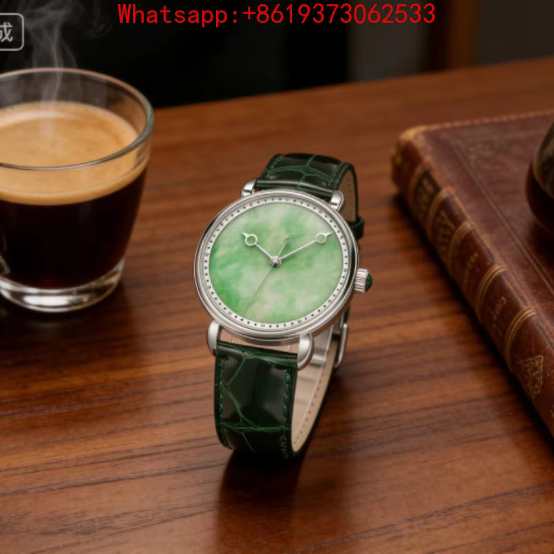 2026 New Customized Emerald Green Streamer High-end Jade Watch Mechanical Movement Men's Watch
