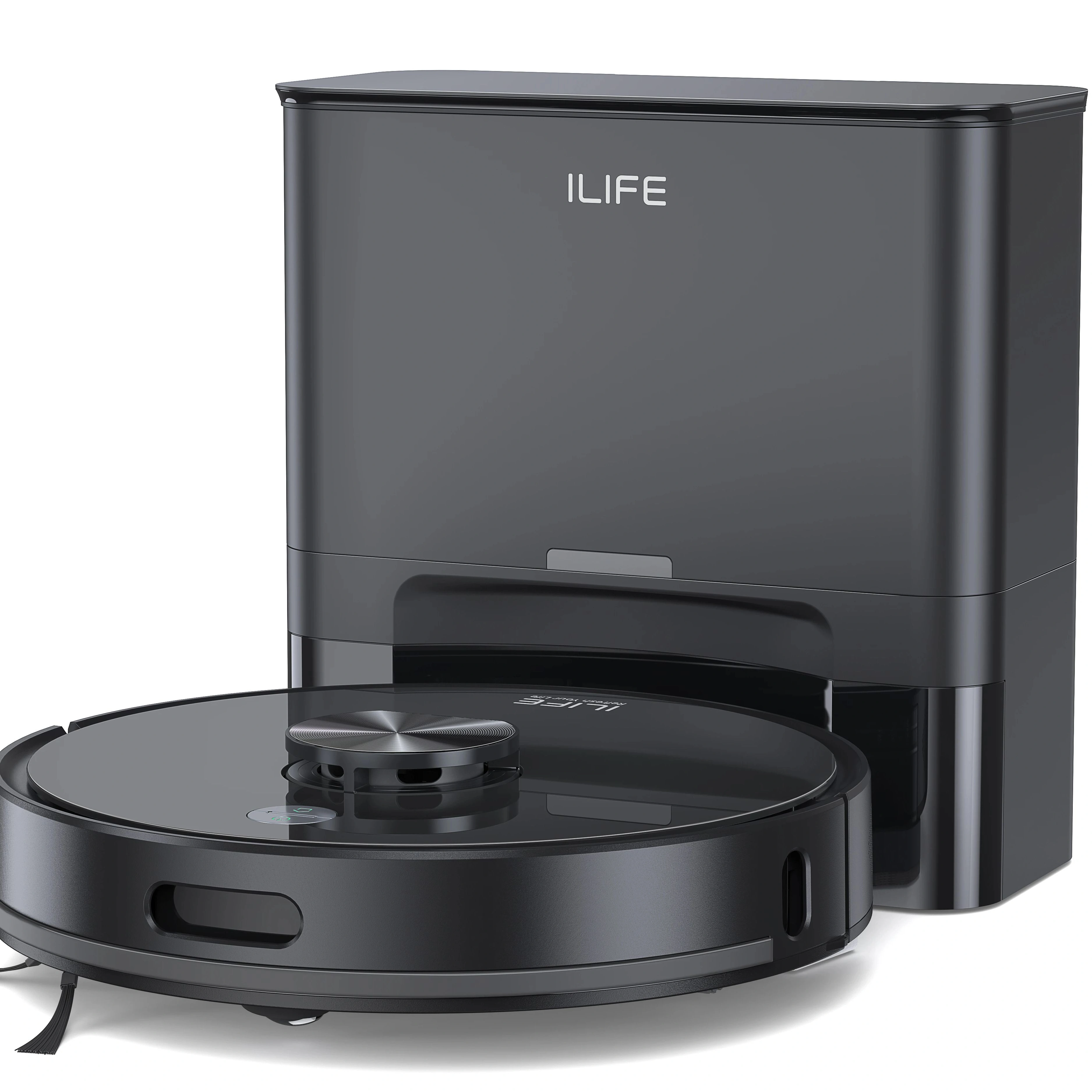 ILIFE T20s Ultra Robot Vacuum Cleaner with Self-Emptying Station, 10000Pa Suction, 4600mAh Battery, 300 Min Max Runtime