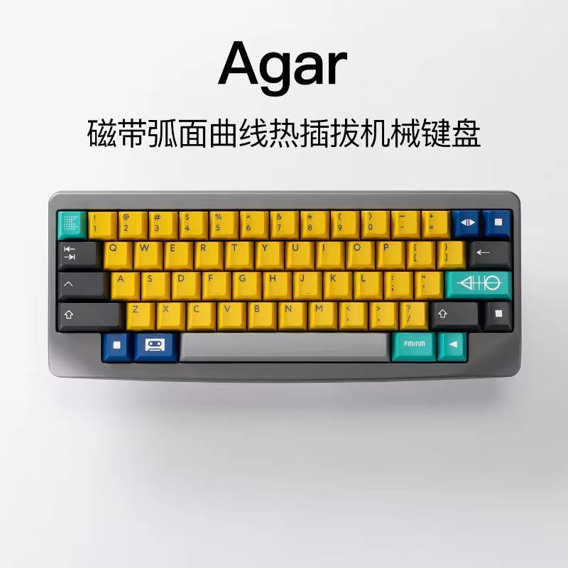 Agar HHKB Layout Keyboard Customized Hot Swap Aluminium Single/Dual-Mode Curved Surface Keyboard Gaming Mechanical Keyboards