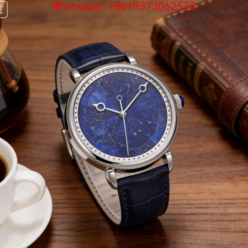 2026 Customized New Watch Natural Lapis Lazuli Limited Waterproof Automatic Mechanical Watch Male S2488
