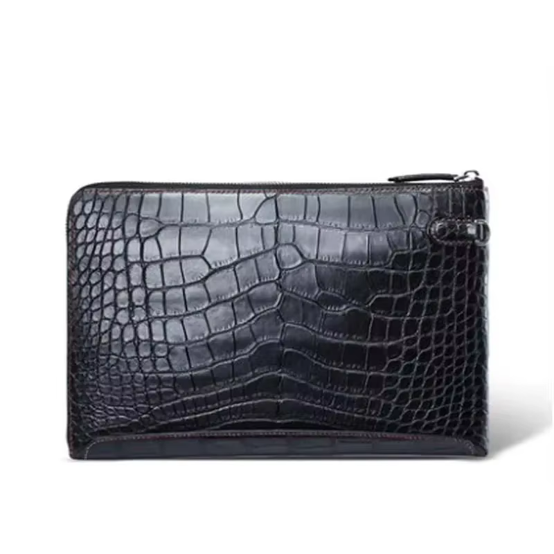 gete New crocodile envelope bag fashionable business man European style and large-capacity men clutch bag