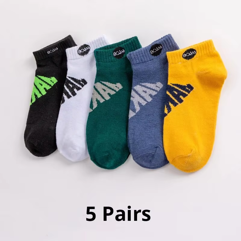 5 Paar kurze Herren socken Vier-Jahreszeiten-Sport schweiß absorbierende und geruchs neutrale Boots socken dünne, tief geschnittene Socken
