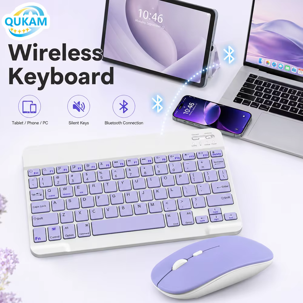 2026 New Bluetooth Wireless Keyboard Mouse For IOS Android Windows Tablet For iPad Mini Pro Keyboard Multi Functional Operation