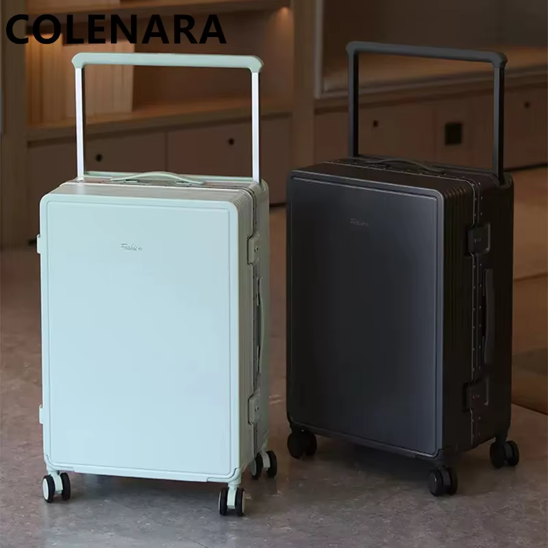 COLENARA Wide Pull Luggage Compartment With Universal Wheels 20 Inch Male Female Boarding suitcase Sturdy Travel Password Box