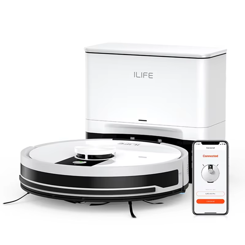 ILIFE A12 Pro Robot Vacuum and Mop Combo,LIDAR Navigation, self collection dust, 3000Pa suction, app/remote control