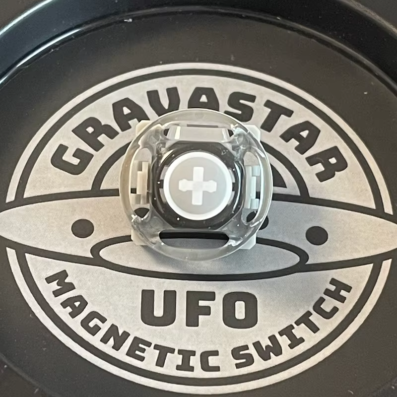UFO Magnetic Silver Switch 3pin Linear Switches 360° Dual Rail Design RT0.001mm Fine Lubrication Custom Magnetic Keyboard Switch