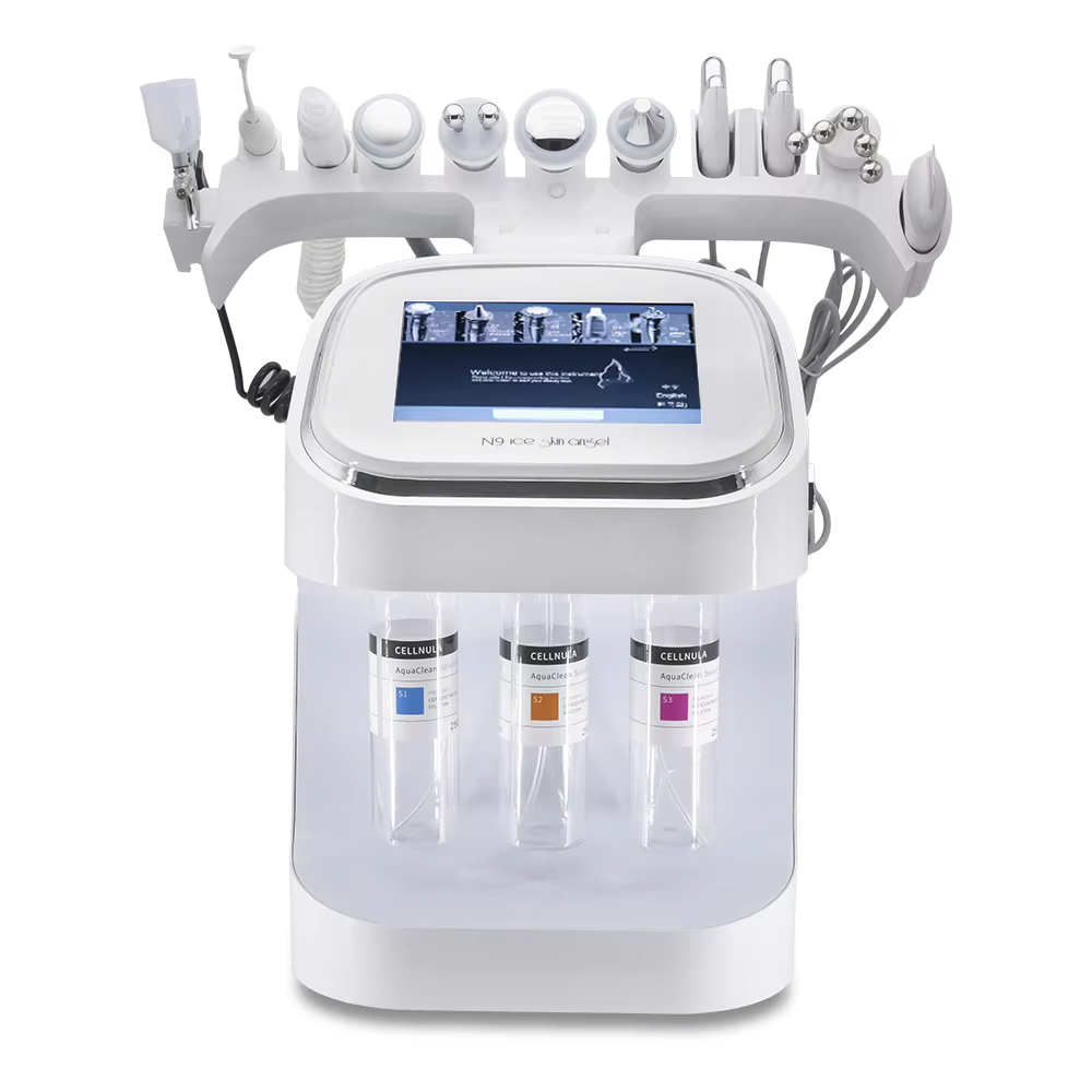 Moonic 10-in-1 Water Oxygen Jet Peel Hydro Beauty Machine Water Oxygen Hydraulic Facial, Microdermabrasion Scrub Exfoliating, RF Lifting & Blackhead Remover for Home Use