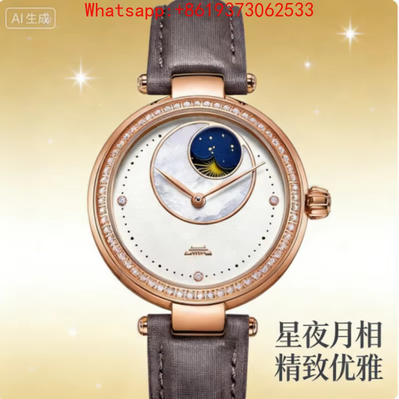 Customized Mechanical Watch Female Inspiration Waterproof Through Bottom Diamond Girlfriend Gift Limited Edition Ladies Watch