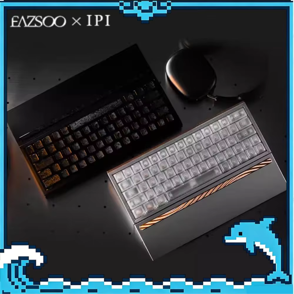 EAZSOO x IPI ESU63 Keyboard Quick-Swap Effect Aluminum Magnetic Hall 0.03ms Latency Carbon Fiber Custom 8K Polling CNC Keyboards