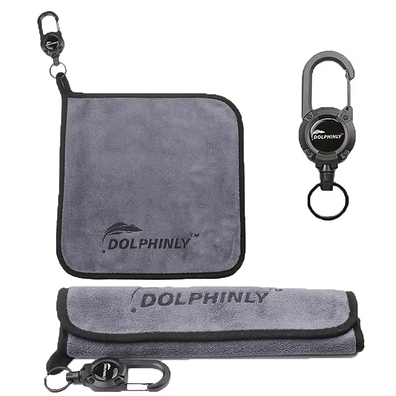 Portable Buckle Fishing Towel With Thickened Anti Slip And Hand Wiping Properties Absorbent Cotton Towel Outdoor Fishing Tool