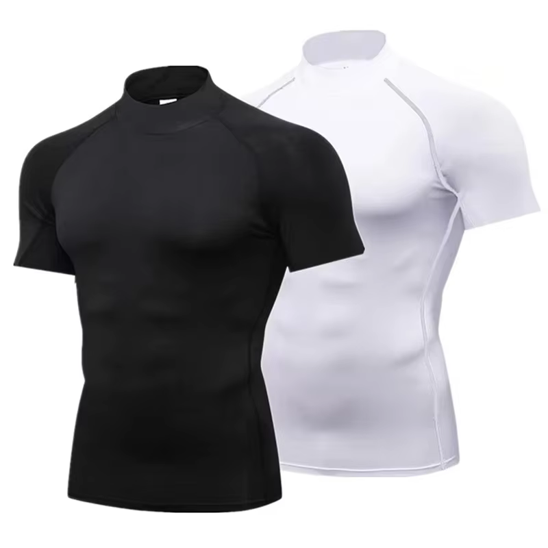 Compression T Shirt Men Quick Dry Short Sleeve Casual Summer T-Shirt Fitness Training Running Shirt Tight Tops Tee Men Rashgard