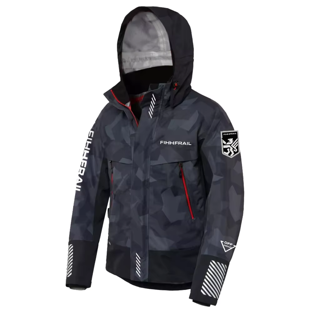 Men's Waterproof Windbreaker Jacket， Outdoor Sports Hardshell for Fishing Kayaking Sailing, Windproof Mountaineering Rain Coat