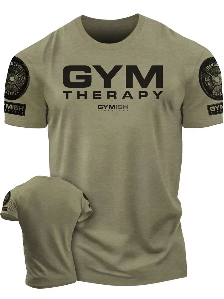 The 3D printed men's T-shirt for the summer of 2025 is a bestseller for sports fitness exercise casual fashion and lightness