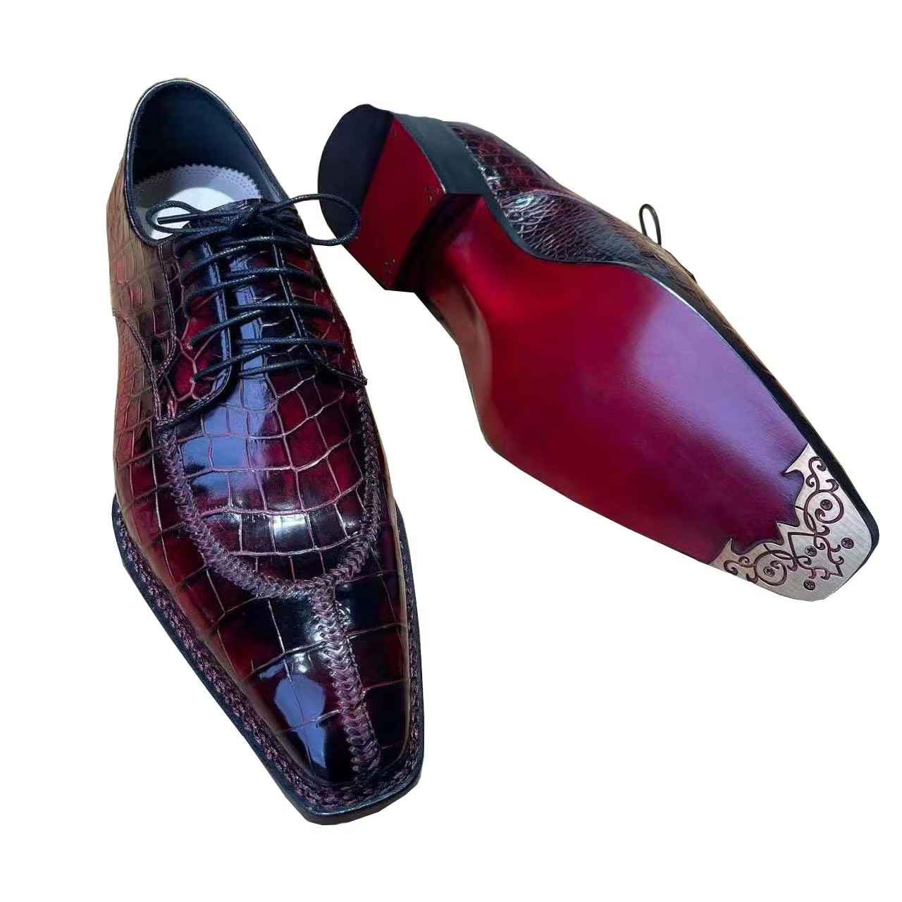 shechipingzhuanggui men formal shoes male crocodile shoes