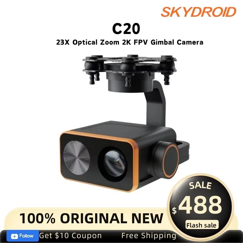 Skydroid C20 Three-Axis Night Vision Gimbal Camera 1080P 22x Optical Zoom for H16 H30 Remote Control Drone