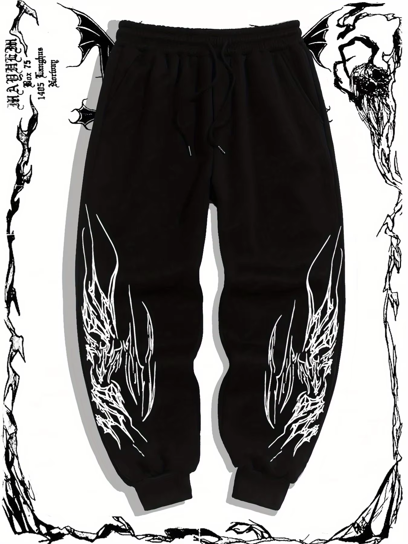 2025 Men's Gothic Print Casual Jogging Sport Pants Multifunctional Couple Pants Fashion Hip Hop Pants Comfortable Sport Pants