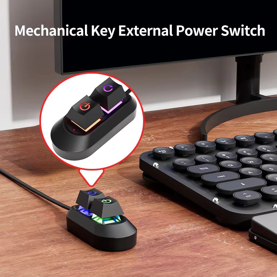 2M Cable Computer Desktop Switch PC Motherboard External Start Power On/Off And Reset Button Extension Cable Key Switch