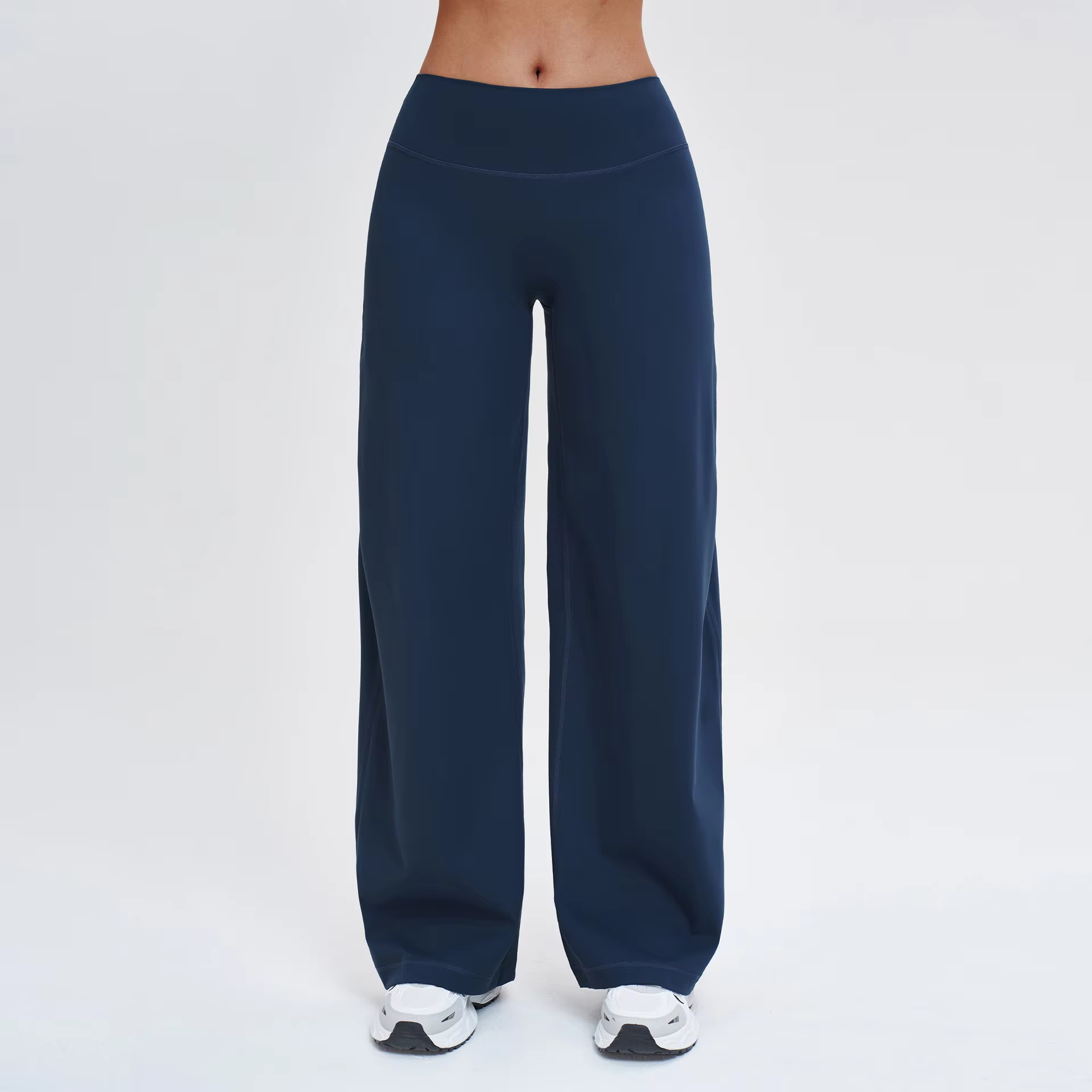 JUREN Women's Soft Motion Straight Leg Bottoms High Waist Yoga Pants GYM Leggings Naked Feel Pilates Running Sports Trousers