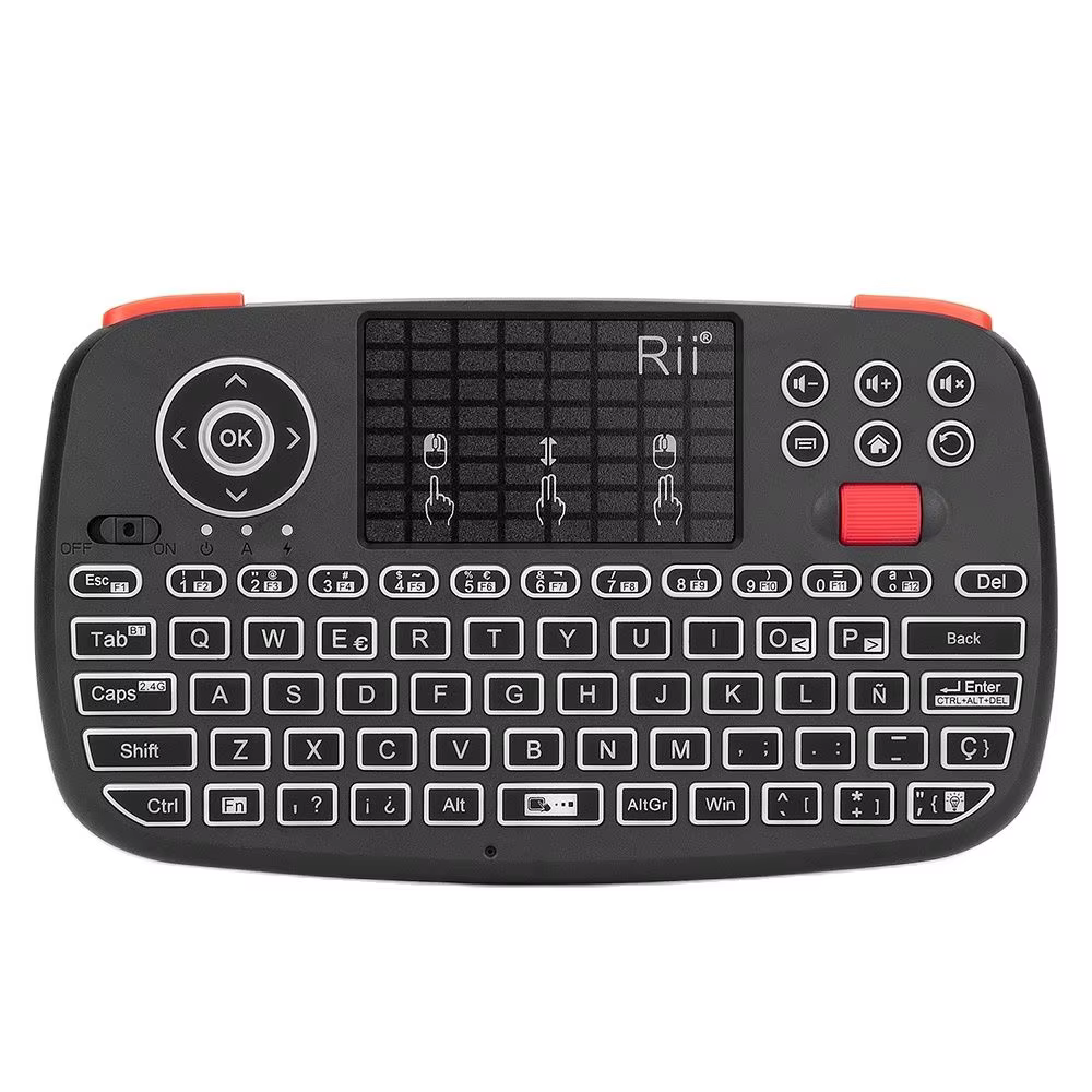 Rii i4 Mini Bluetooth Wireless Keyboard With Touchpad 2.4GHz Backlit Mouse Remote Control For Windows Android TV Box Smart TV