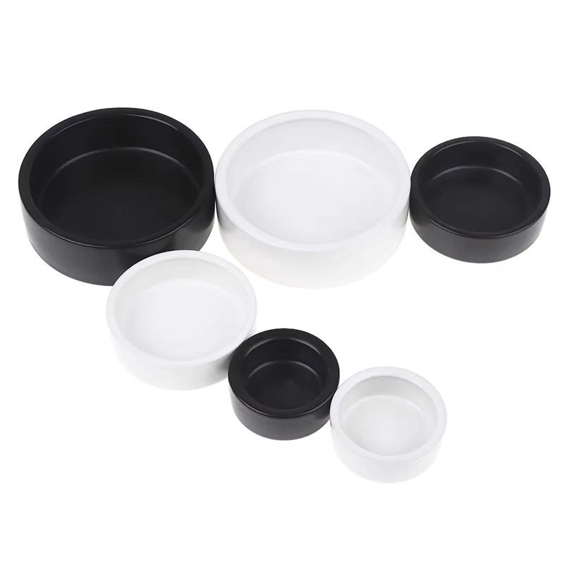 Reptile Food Ceramic Bowl Anti-Escape Ceramic Feeder Dish Reptile Water Bowl Ceramic Feed Bowl For Hermit Crab Gecko Chameleon