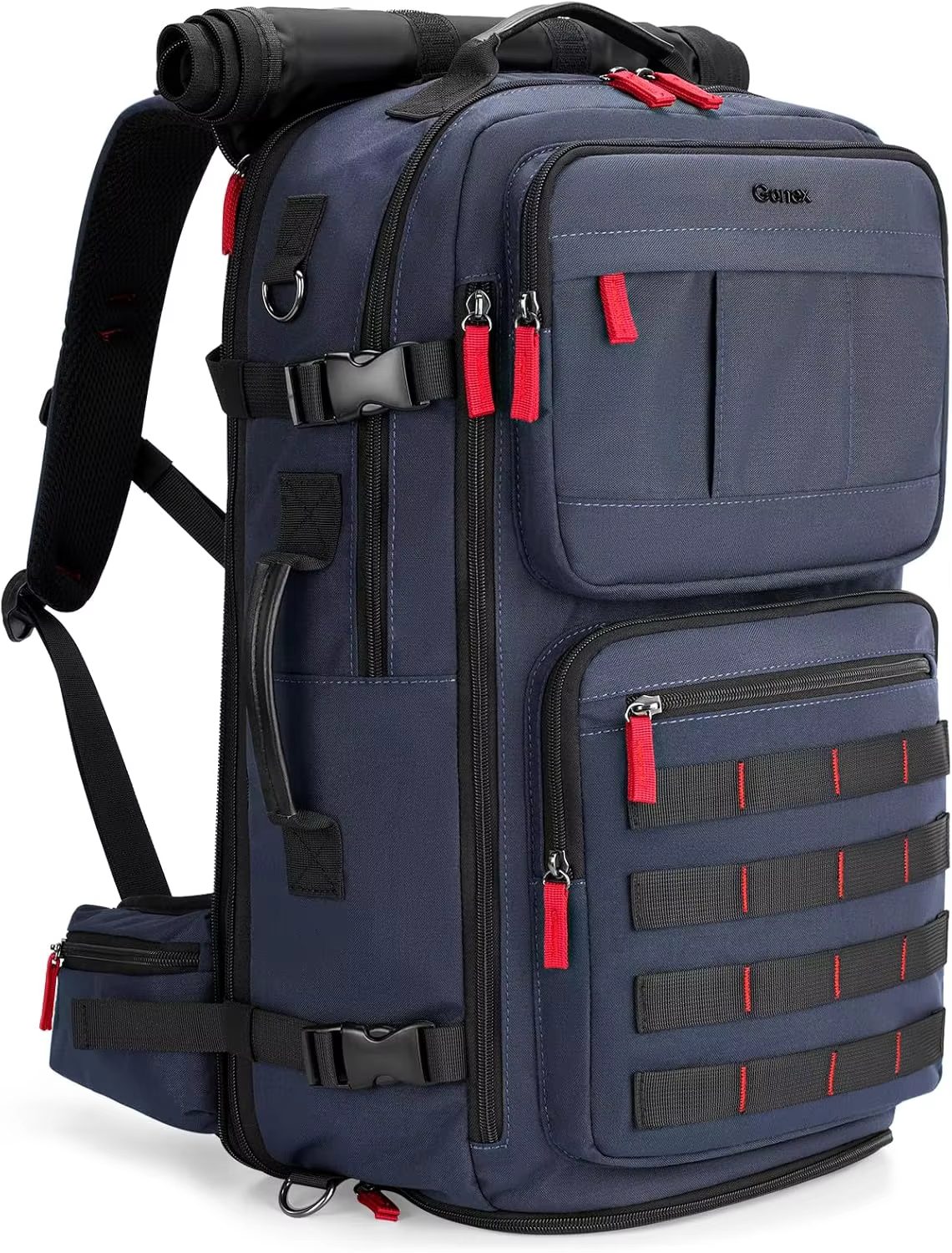 3-in-1 Convertible Travel Backpack, 40-45L Expandable Carry-On, Durable Nylon Laptop Bag for Men & Women, Blue