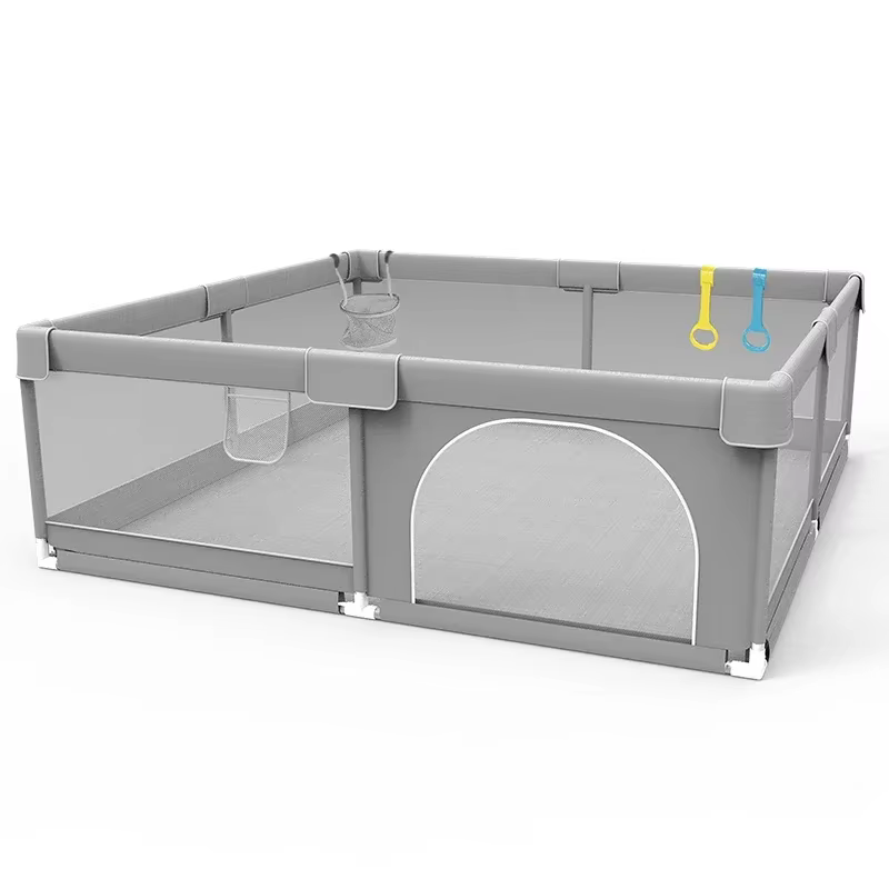 Imbaby cercadinho para bebês, cercadinho cinza para atividades de bebê, grande playground para bebês, atividades de segurança para bebês, parque de jogos para crianças