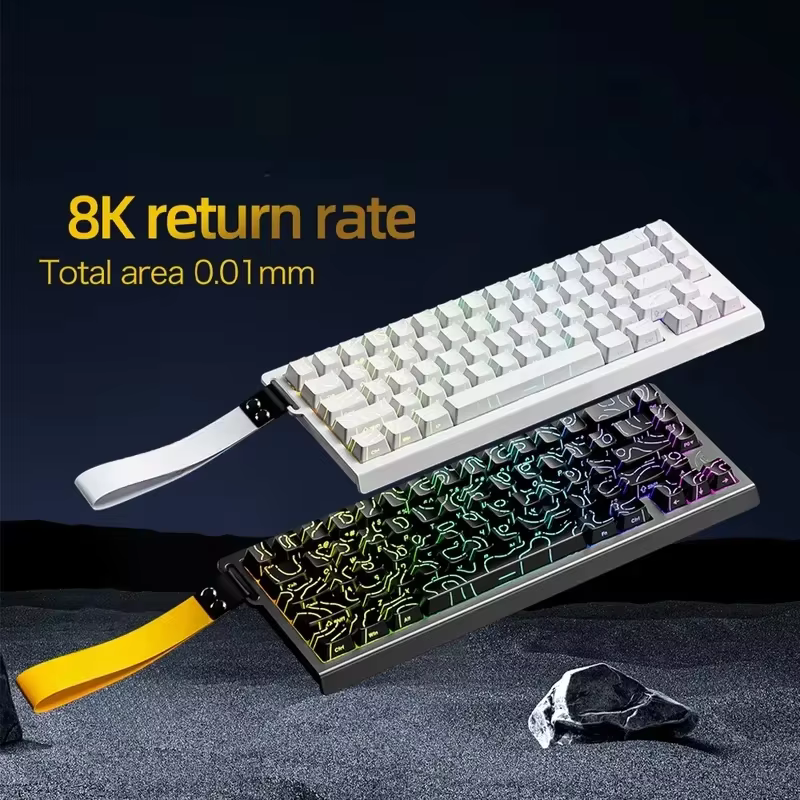 2026New X68 HE Rapid Trigger Keyboard 8000Hz Magnetic 0.01mm RT Accuracy Wired Ergonomics Gaming Esports Keyboard Win Macos