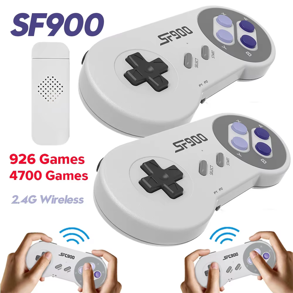 SF900 Retro Video Game Console HD Game Stick With 4700/926 Games for SNES Wireless Controller Consolas De Videojuegos for NES