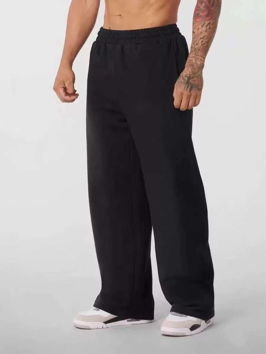 Men's Sweatpants Elastic Waist Joggers Track Pants Casual Sport Fitness Gym Clothing Autumn All-Match Loose Comfy Trousers
