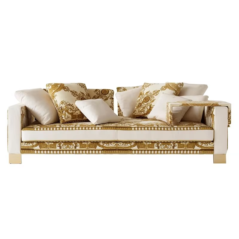 ^&Italian High-End Custom Post Modern Light Luxury Living Room Sofa Solid Wood Design for Home Use