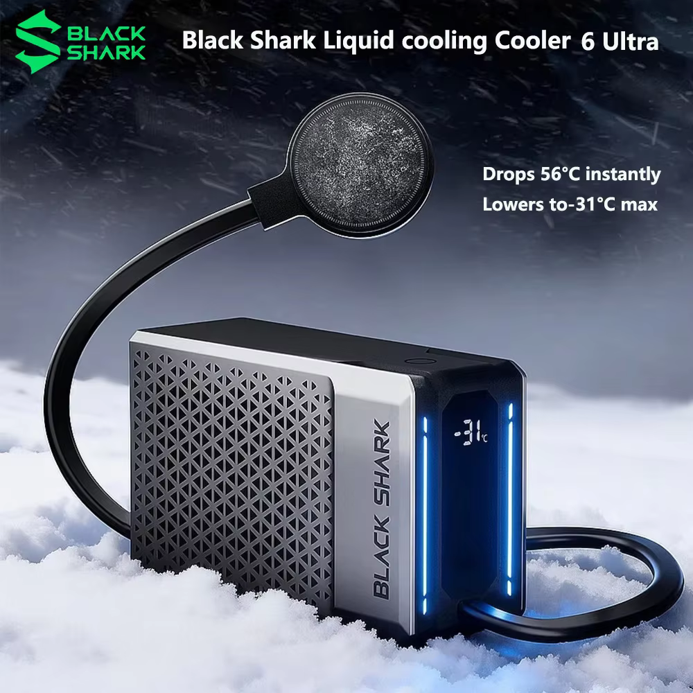 Black Shark 6 Ultra Magnetic Liquid Cooling Semiconductor Phone Cooler Back Clip For Gaming Live Streaming Phone Pad Vivo OPPO