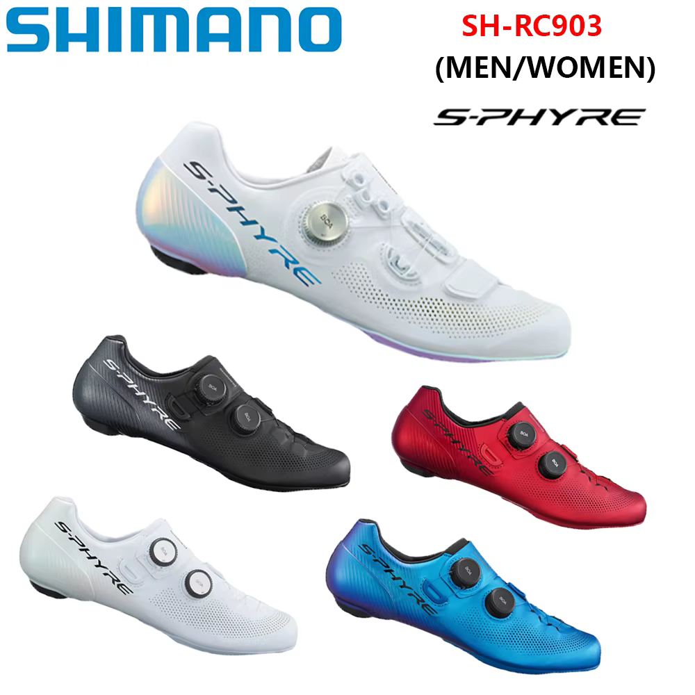 SHIMANO SH-RC903 Road Bike Shoes RC9 RC903PWR S-PHYRE Road Bike Self-locking Shoes Competition Carbon Fiber Bottom Cycling Shoes