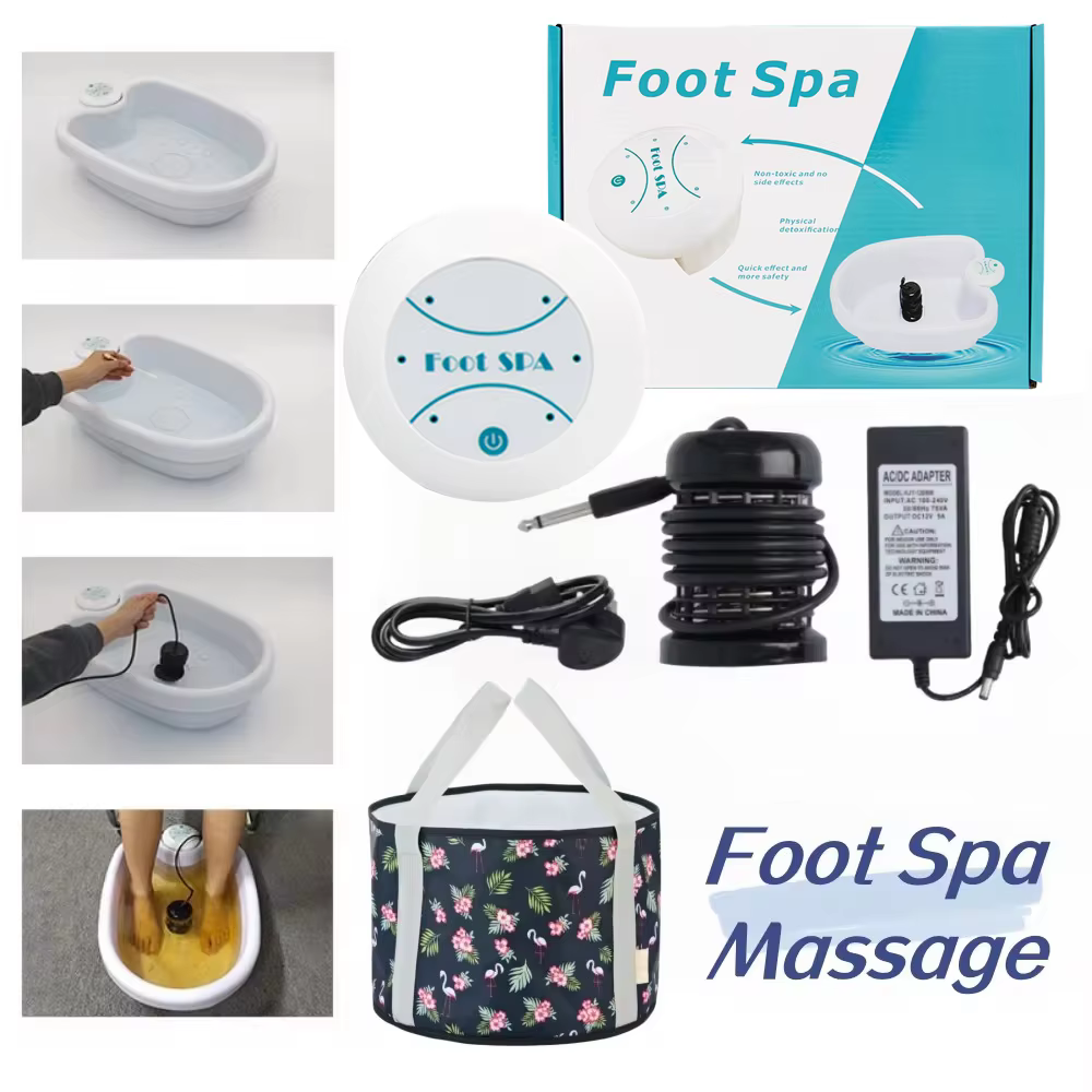 Foot Detox Ionic Spa Machine Footbath Spa Detoxification Massager Mini Foot Bath Without Basin Therapy Arrays Aqua Massage Tools