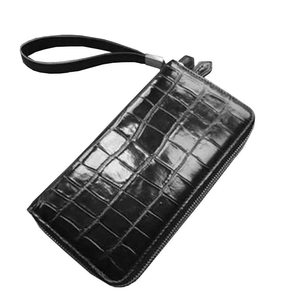 chuangyipijiang new crocodile male  Double zipper men  Hand bag    Long wallet men clutch bag men crocodile bag